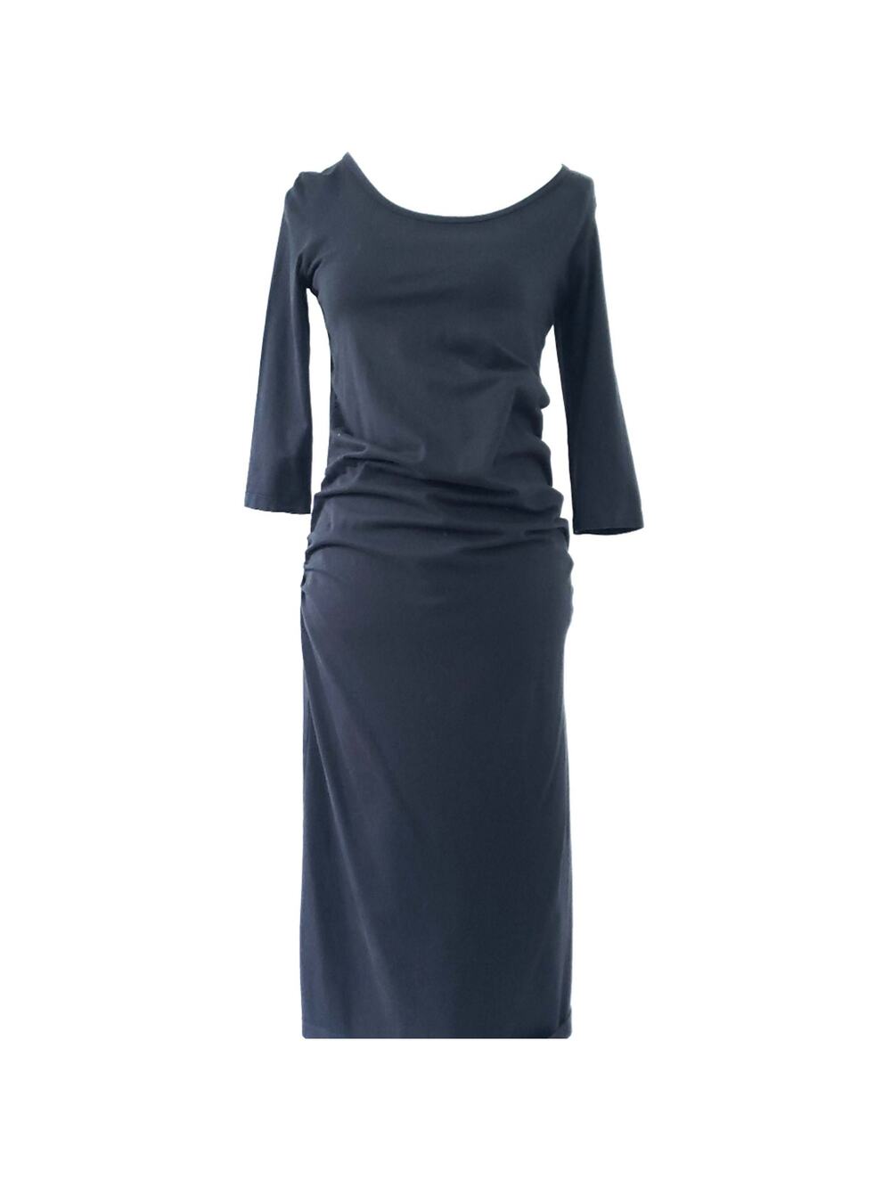 Cadeau Maternity Italy Black Maternity Dress Midi XS Xsmall, 3/4 Sleeves